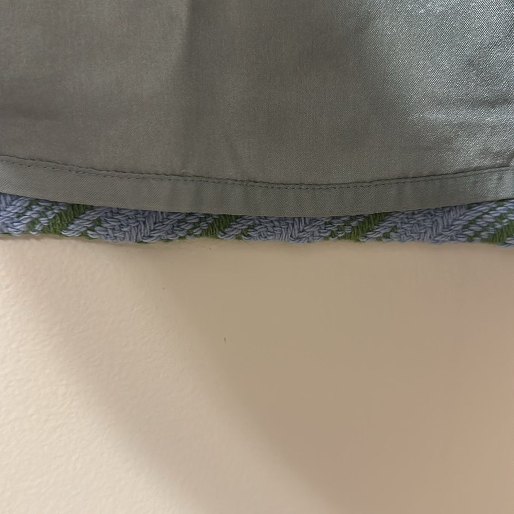 J. Crew Womens Houndstooth Mini Skirt Green & Blue Wool size 4 Preppy Academia - Picture 4 of 9